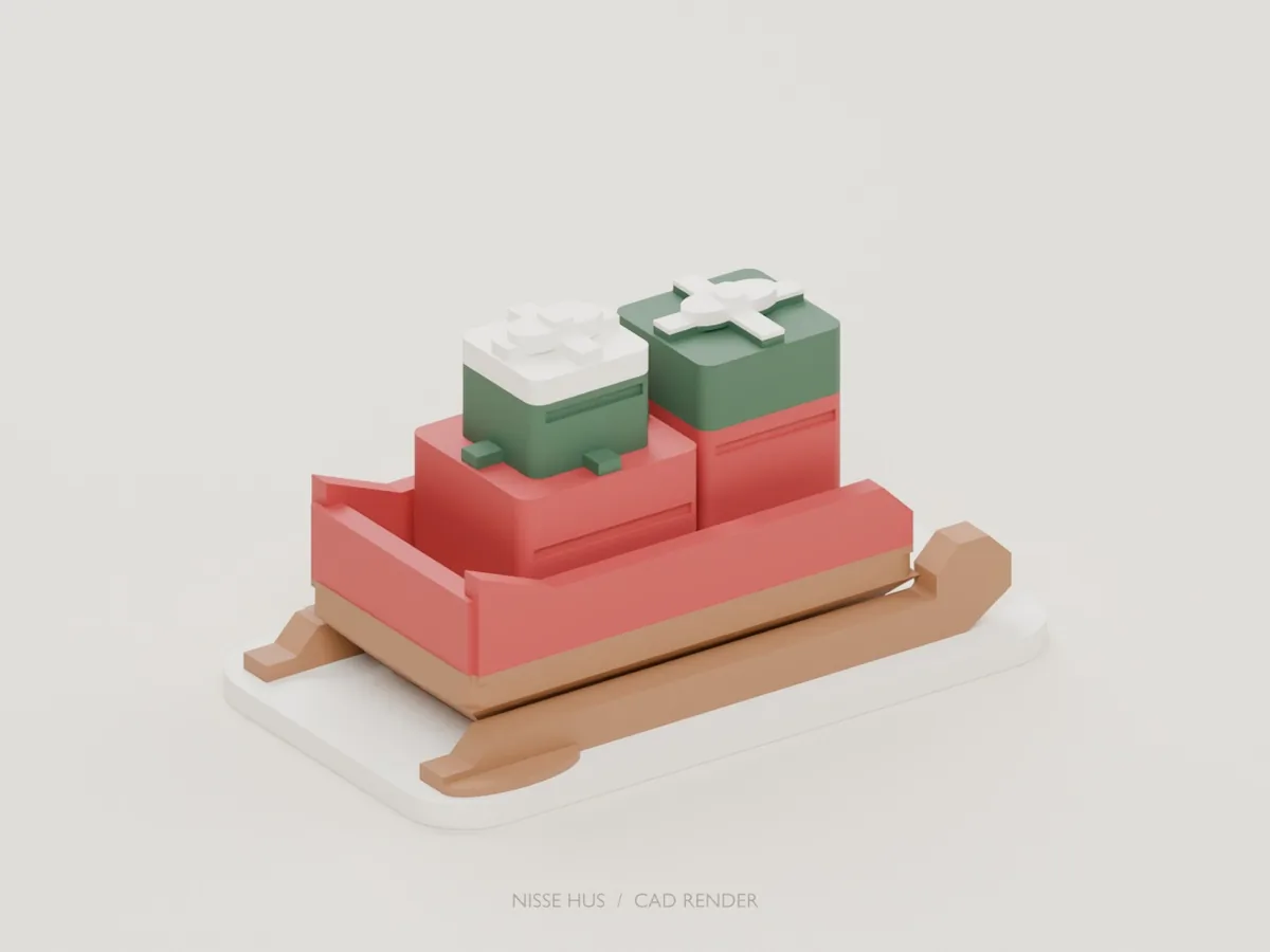 Gaveslæde · CAD-visning af vores model