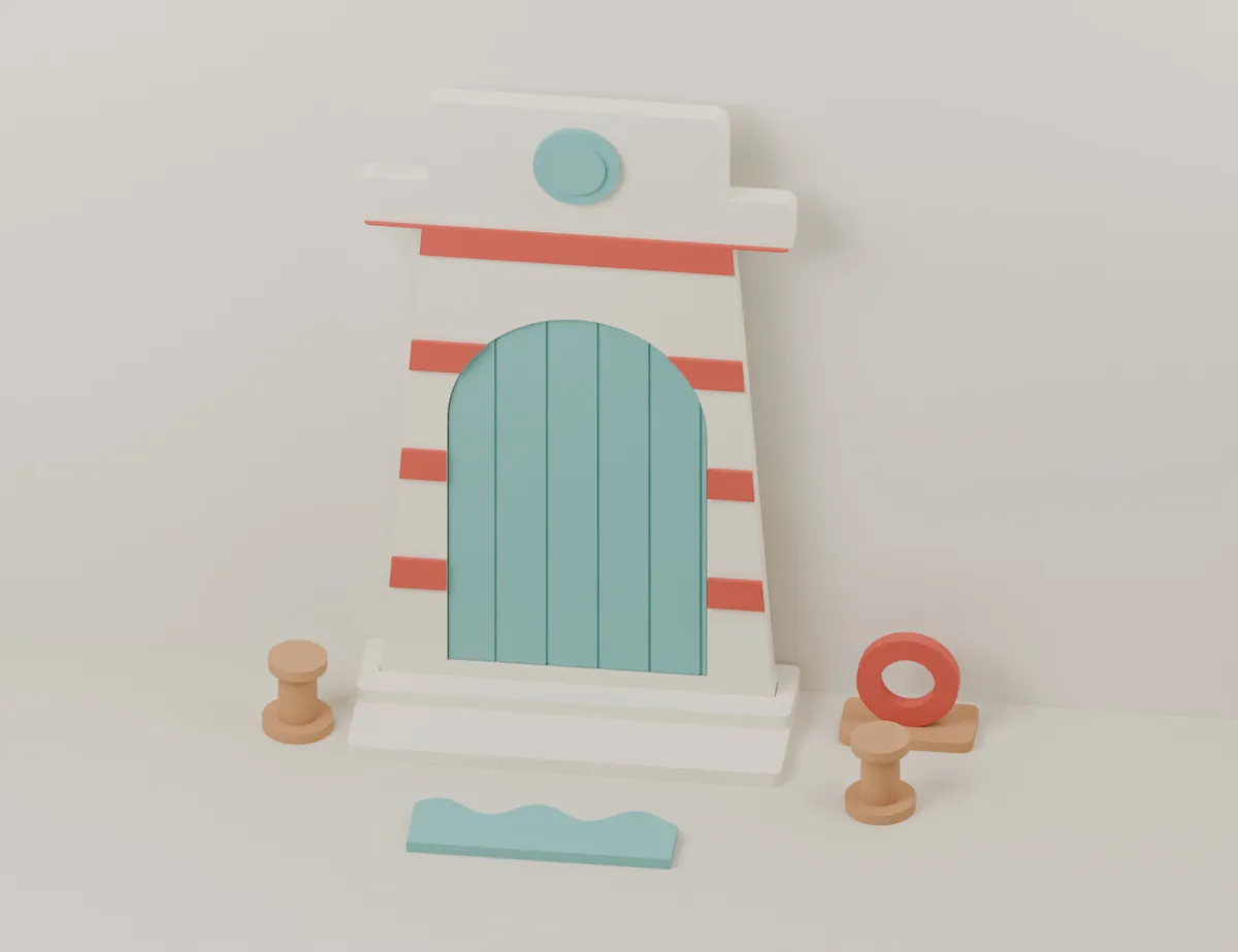 Lighthouse Door – Elf Harbour · CAD view of our model