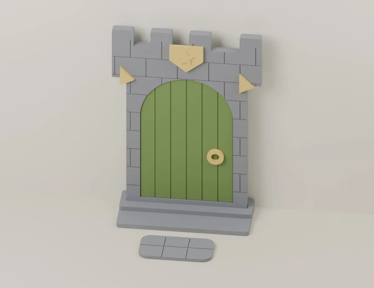 Dragon Gate – Tiny Elf Castle · CAD view of our model